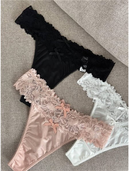 Гарні атласні трусики із мереживом DO3863 DO3863 Ghazel фото - Luxbikini