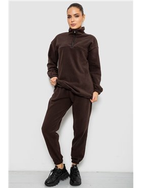 Спорт костюм жіночий на флісі, колір шоколадний, 241R2007 241R2007 AGER фото - Luxbikini