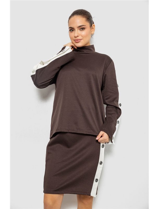 Костюм жіночий класичний, колір коричневий, 257R322-1 257R322-1 AGER фото - Luxbikini