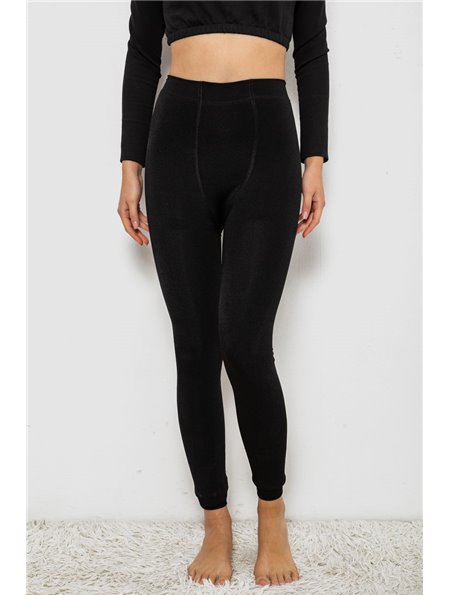 Лосини однотонні на флісі, колір чорний, 244R1710 244R1710 AGER фото - Luxbikini