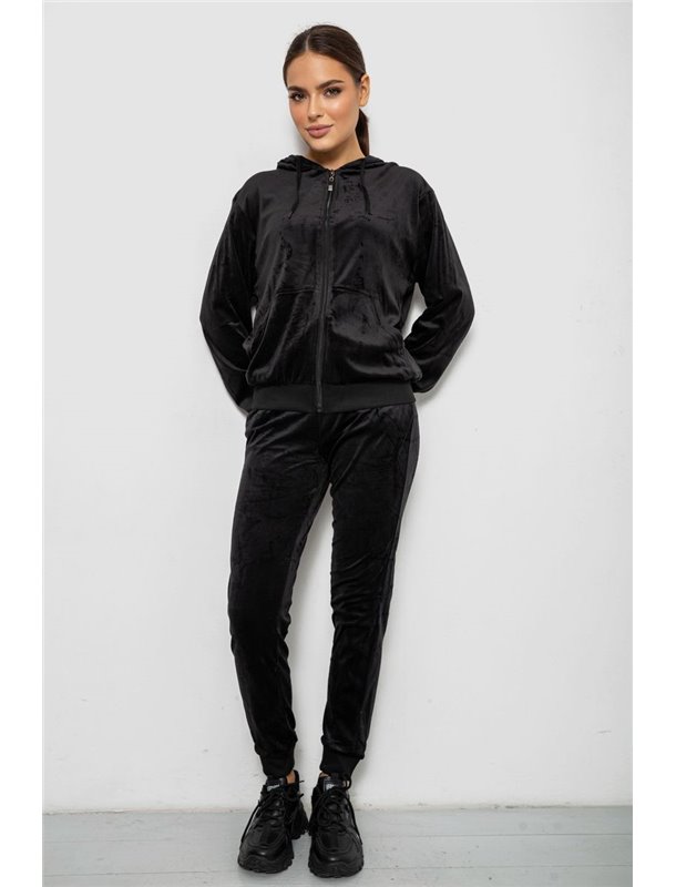 Спортивний костюм жіночий велюровий, колір зелений, 244R9135 244R9135 AGER фото - Luxbikini