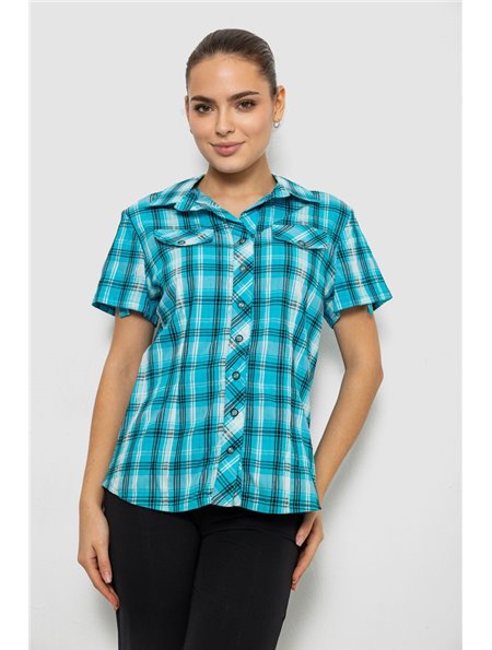 Сорочка жіноча в клітку, колір молочно-коричневий, 230R061-11 230R061-11 AGER фото - Luxbikini