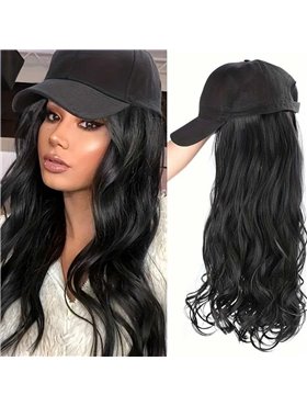 Перука кепка з хвилястим волоссям 60 см Брюнетка X00001186-1 China фото - Luxbikini