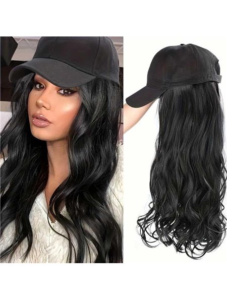 Перука кепка з хвилястим волоссям 60 см Брюнетка X00001186-1 China фото - Luxbikini