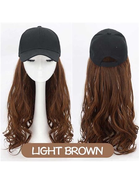 Перука кепка з хвилястим волоссям 60 см Шатенка X00001186-2 China фото - Luxbikini