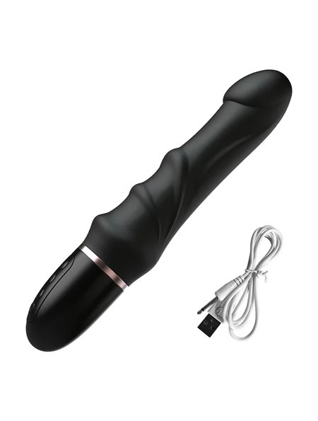 Реалістичний силіконовий вібратор водонепроникний 23.5 см Чорний X00001196-1 China фото - Luxbikini