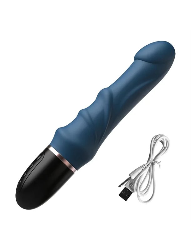 Реалістичний силіконовий вібратор водонепроникний 23.5 см Синій X00001196-3 China фото - Luxbikini