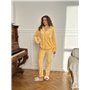 Тепла жовта піжамка на гудзиках DO3878 DO3878 Ghazel фото - Luxbikini