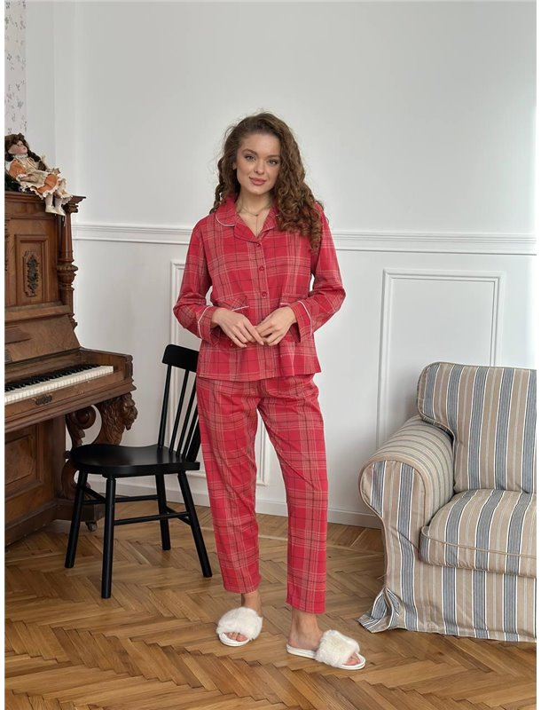 Червона піжама з кишенями DO3867 DO3867 Ghazel фото - Luxbikini