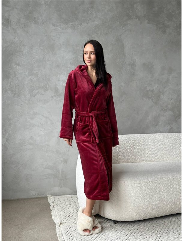 Халат DO2669/7 Бордо DO2669/7 Ghazel фото - Luxbikini