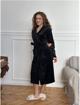 Халат DO2590/6 чорний DO2590/6 Ghazel фото - Luxbikini