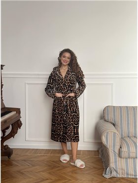 Халат теплий леопардовий DO3819/1 DO3819/1 Ghazel фото - Luxbikini