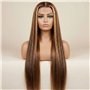 Довга перука з прямого штучного волосся омбре 70 см Каштановий з Блонд X00001200 China фото - Luxbikini
