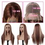 Довга перука з прямого штучного волосся омбре 70 см Каштановий з Блонд X00001200 China фото - Luxbikini