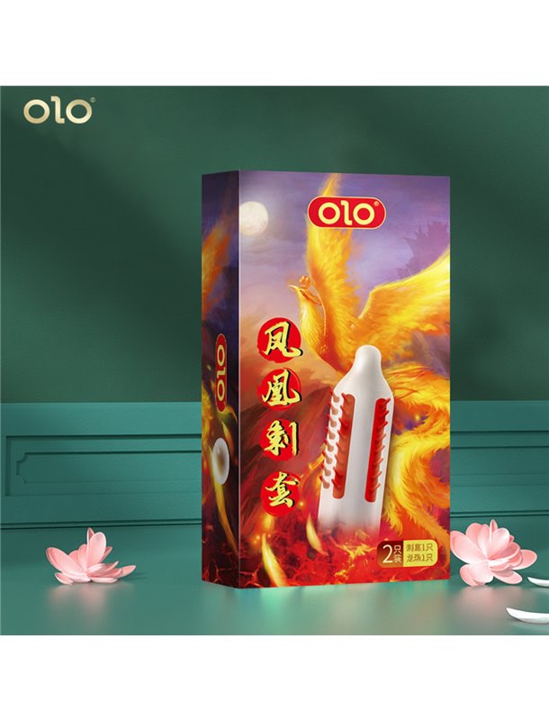 Презервативи стимулюючий з вусиками OLO Phoenix з силіконовою змазкою 18 см 2 шт. X00001202-2 China фото - Luxbikini