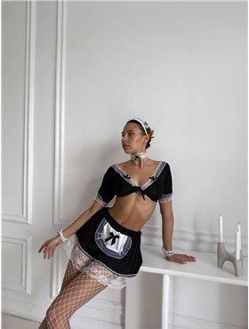 Костюм покоївки топ+спідничка DO3883 DO3883 Ghazel фото - Luxbikini