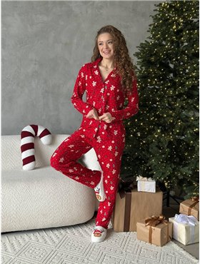 Червона новорічна піжама DO3926/1 Ghazel фото - Luxbikini