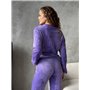 Тепла махрова фіолетова піжамка з ведмедиком DO2502/2 Ghazel фото - Luxbikini