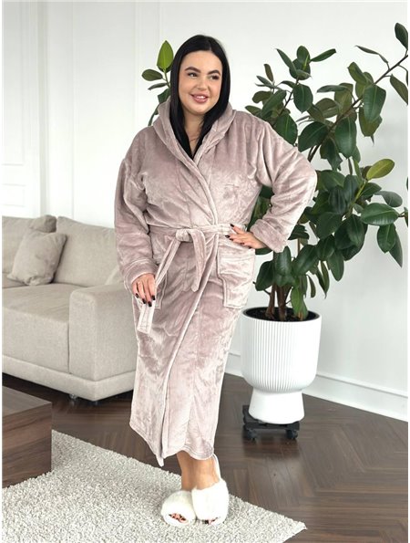 Жіночий халат світло-пудрових відтінках DO2614/4 DO2614/4 Ghazel фото - Luxbikini