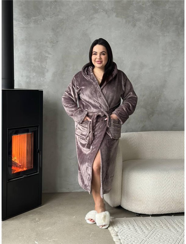 Теплий жіночий халат PLUS SIZE DO3203/7 DO3203/7 Ghazel фото - Luxbikini