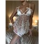 Білий еротичний пеньюар з перлинами DO3291/1 DO3291/1 Ghazel фото - Luxbikini