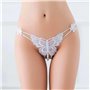 Трусики стрінги метелик мереживні з намистинами та доступом M/L білі X00001210-2 China фото - Luxbikini