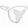 Трусики стрінги метелик мереживні з намистинами та доступом M/L білі X00001210-2 China фото - Luxbikini