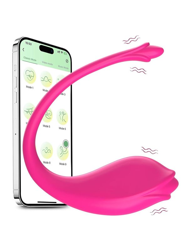 Силіконовий смарт вібратор міні масажер точки G та клітора керування додатком для жінок Рожевий X00001223 China фото - Luxbikini