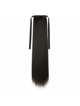 Шиньйон накладний хвіст на стрічці Didaka пряме волосся - 50 см - Темно-коричневий X0000734-3 China фото - Luxbikini