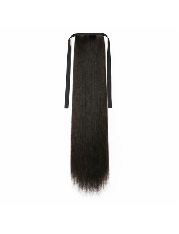 Шиньйон накладний хвіст на стрічці Didaka пряме волосся - 50 см - Темно-коричневий X0000734-3 China фото - Luxbikini