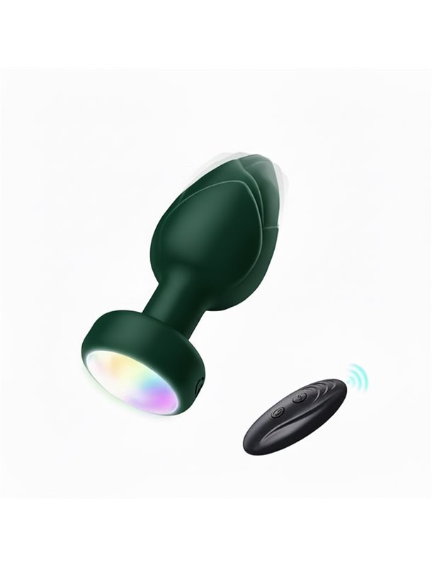 Анальна пробка що світиться з вібрацією і Д/У Light Anal Plug 3,5*9 см зелена — Анальні іграшки X00001123-3 China фото - Luxb...