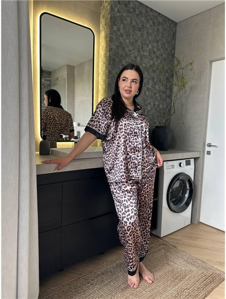 Піжама PLUS SIZE DO3627 леопардова