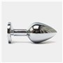 Сталева анальна пробка Buttplug з кристалом 6,4x2,3 см Сріблястий X00001229 China фото - Luxbikini