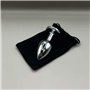 Сталева анальна пробка Buttplug з кристалом 6,4x2,3 см Сріблястий X00001229 China фото - Luxbikini