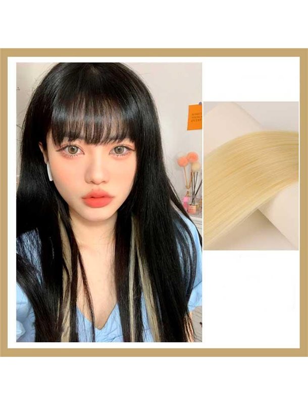 Накладне пасмо волосся кольорове на шпильках 60 см Пшеничний блонд X0000866-12 China фото - Luxbikini