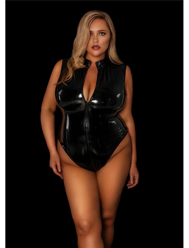 Боді з латексу чорний на змійці, XL 2085305742 D&A фото - Luxbikini