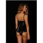 Латексний чорний боді з короткою спідницею, L 2085305794 D&A фото - Luxbikini