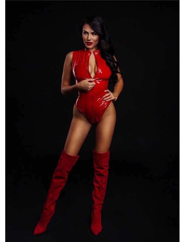 Червоний латексний боді, XL 2112344088 D&A фото - Luxbikini