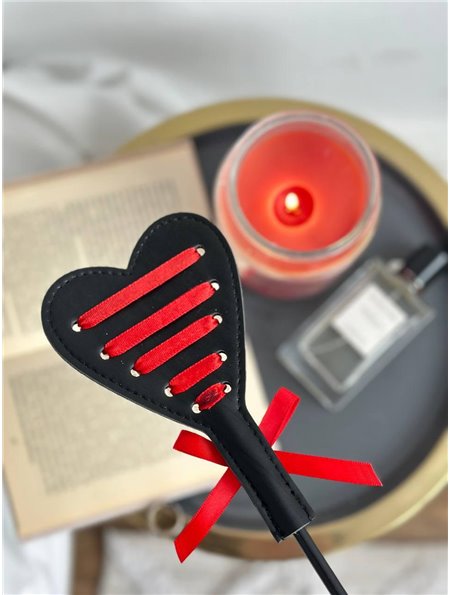 Флогер шкіряний з червоним серцем AS1080/1 Ghazel фото - Luxbikini