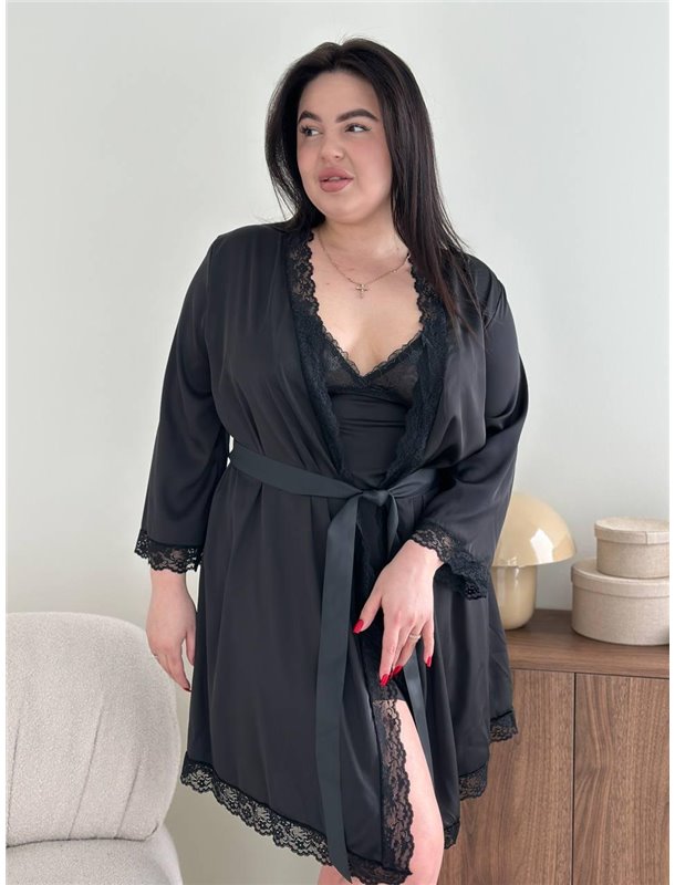 Тоненький хатат із прозорим пеньюаром та трусиками DO3948 DO3948 Ghazel фото - Luxbikini