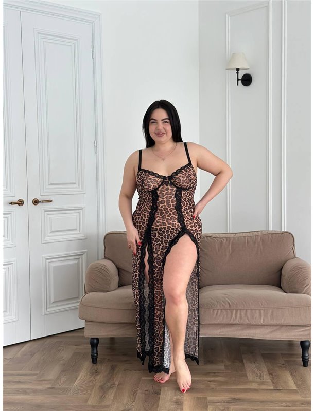 Пеньюар леопардовий DO3974 DO3974 Ghazel фото - Luxbikini