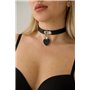 Чорний чокер із металевим серцем AS3970 AS3970 Ghazel фото - Luxbikini