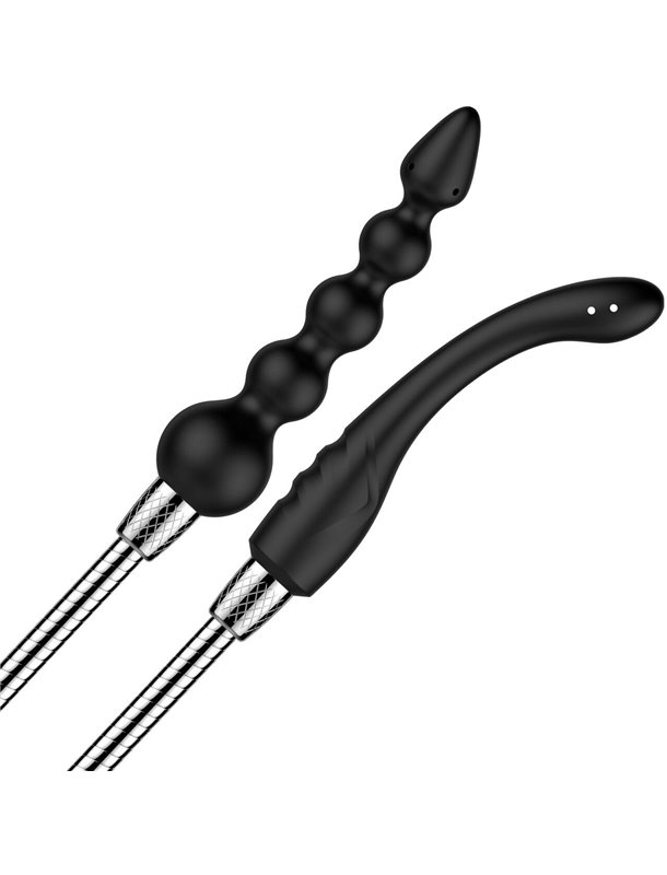 Набір анальних насадок для душу Nexus Advanced Shower Douche Duo Kit – Black, 2 шт (м'ята упаковка!!!)