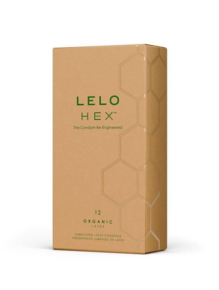 Презервативи LELO HEX Condoms Organic 12 Pack, тонкі та суперміцні