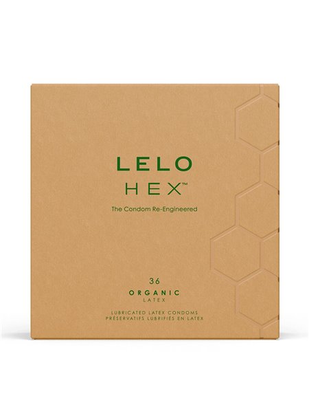 Презервативи LELO HEX Condoms Organic 36 Pack, тонкі та суперміцні