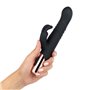 Вібратор-кролик Rosy Gold - Rabbit Vibrator with thrusting function - Black