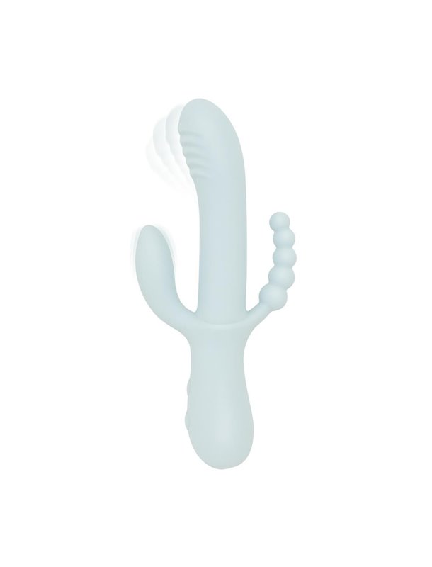 Вібратор-кролик Good Vibes Only - SAGE Triple Stimulation Vibe Soft Silicone - Blue