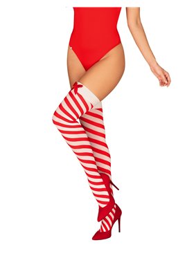 Панчохи Obsessive Kissmas stockings S/M