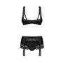 Комплект Obsessive Lecille 3-pcs crotchless set 2XL/3XL