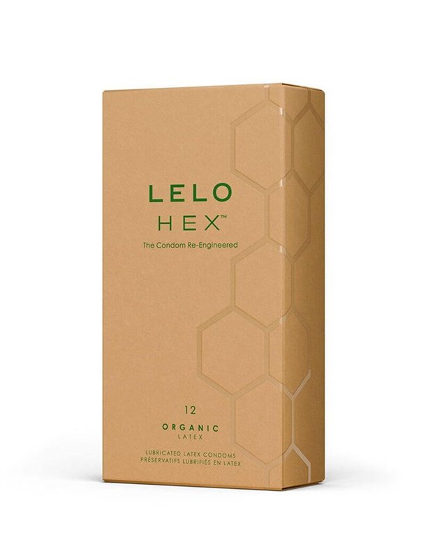 Презервативи LELO HEX Condoms Organic 12 Pack, тонкі та суперміцні (м'ята упаковка!!!)